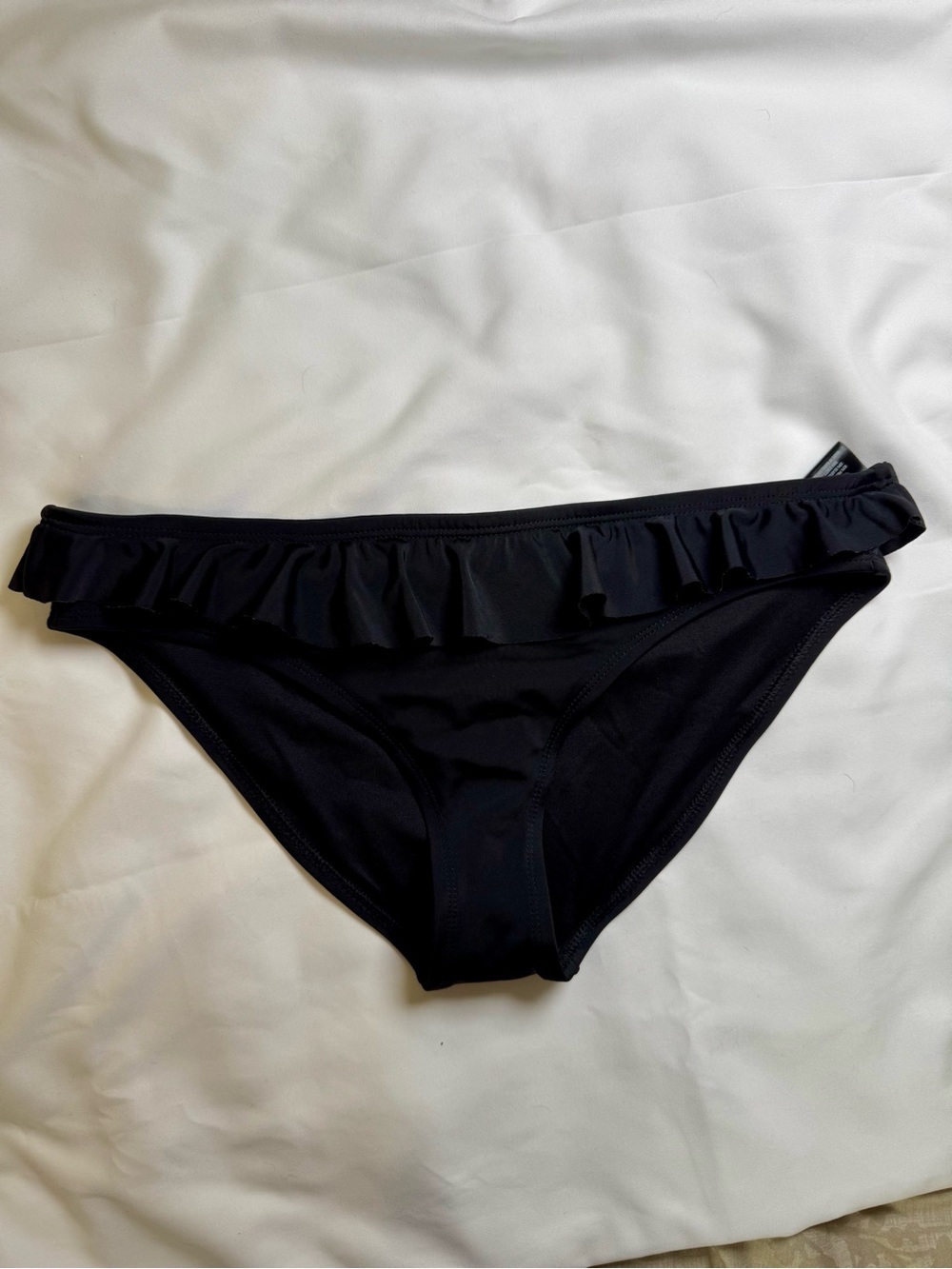 City Streets Black Ruffled Swim Bottoms